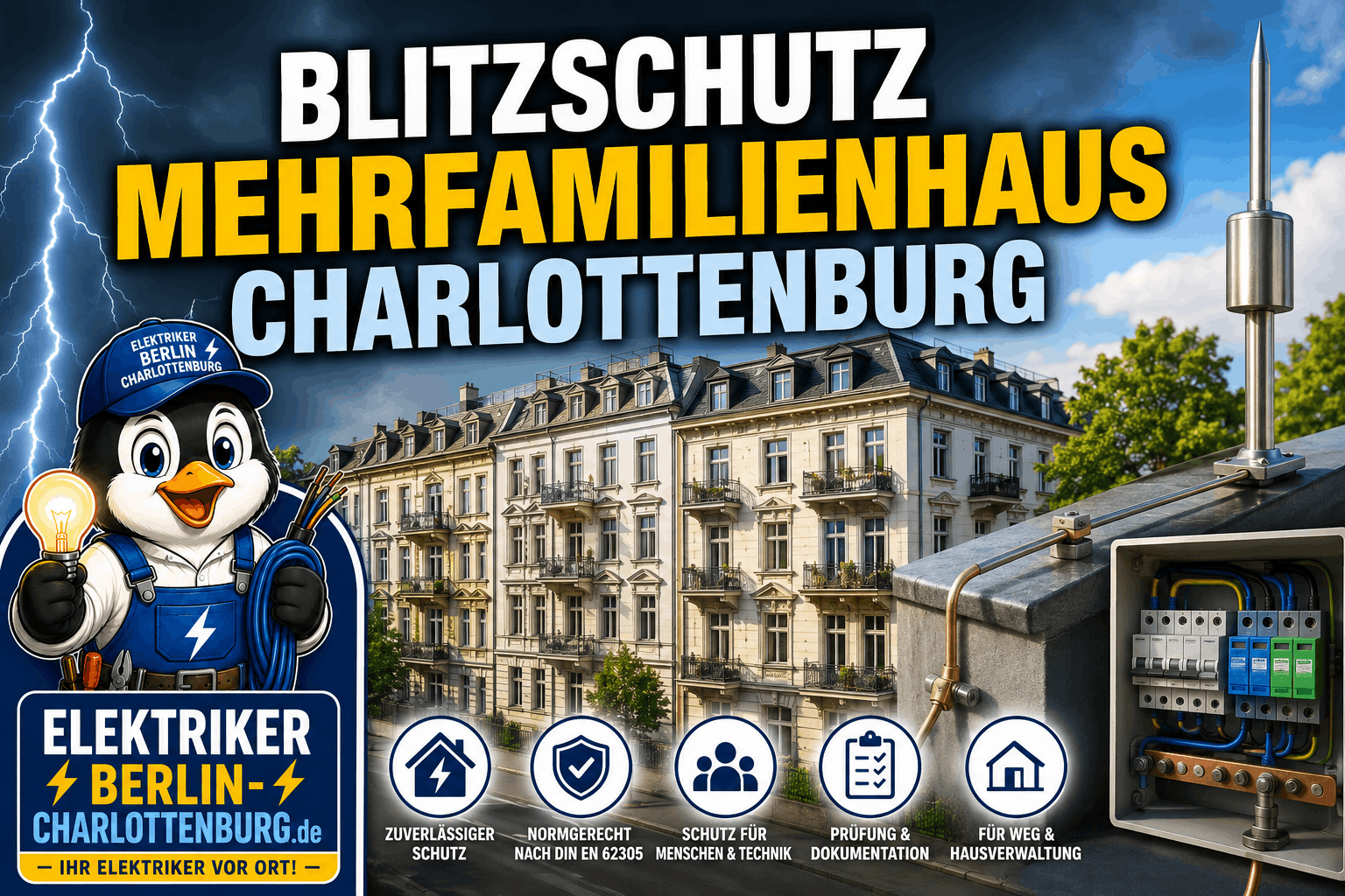 Blitzschutz Mehrfamilienhaus Charlottenburg