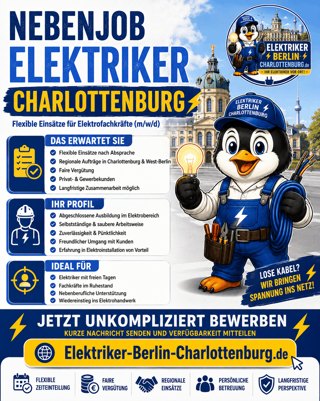 Nebenjob Elektriker Charlottenburg Infografik Nebenjob Elektriker Charlottenburg Infografik
