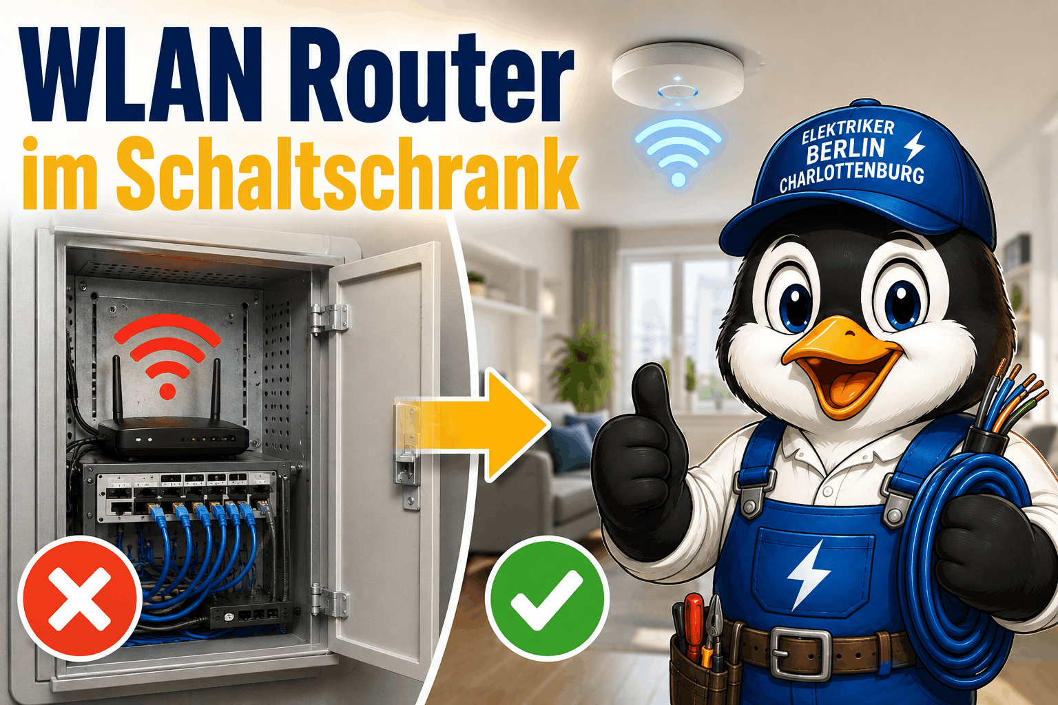 WLAN Router im Schaltschrank