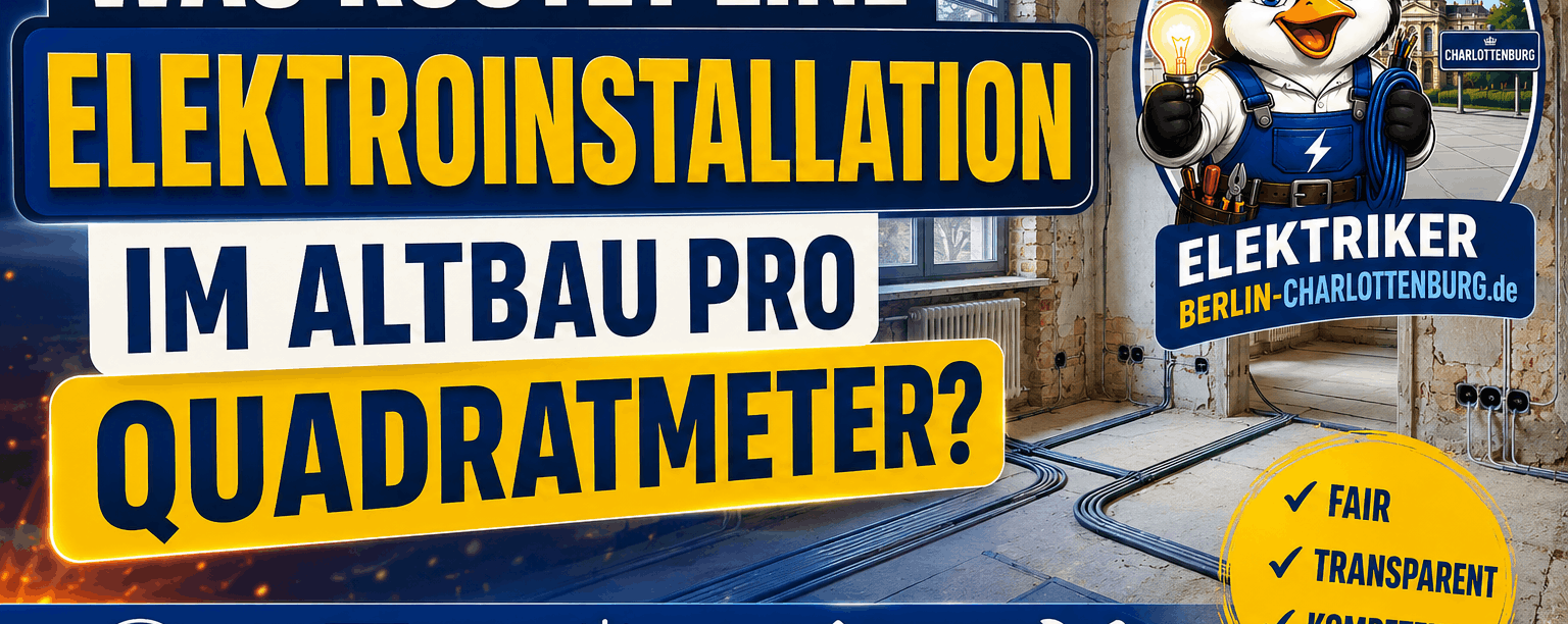 Was kostet eine komplette Elektroinstallation im Altbau pro Quadratmeter?